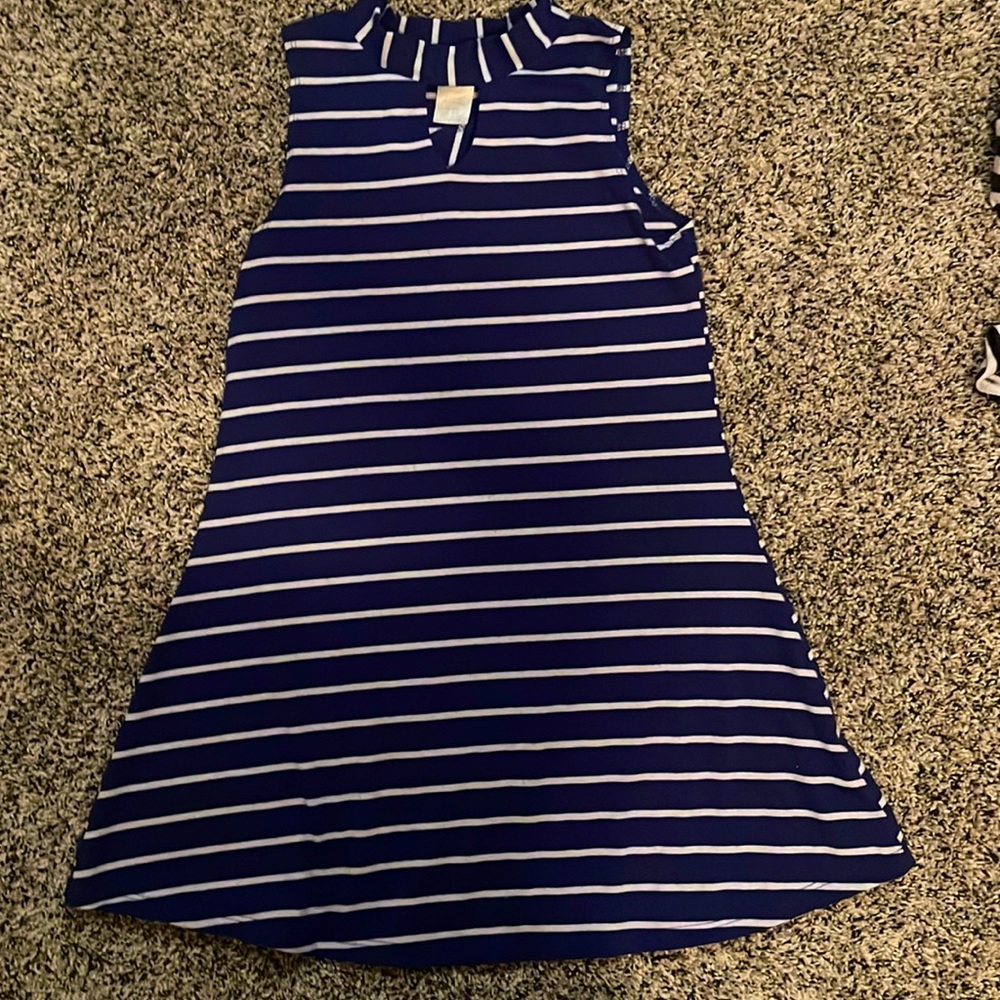 Girls halter style dress with neck triangle cutout